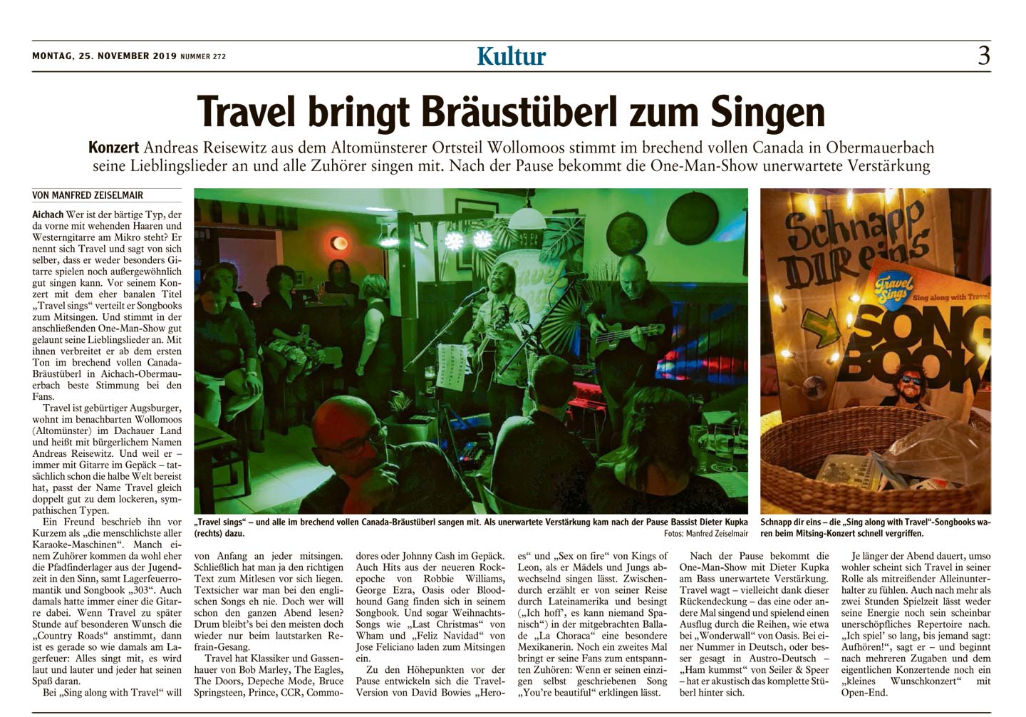 Konzertkritik Travel Sings Aichacher Nachrichten 2019